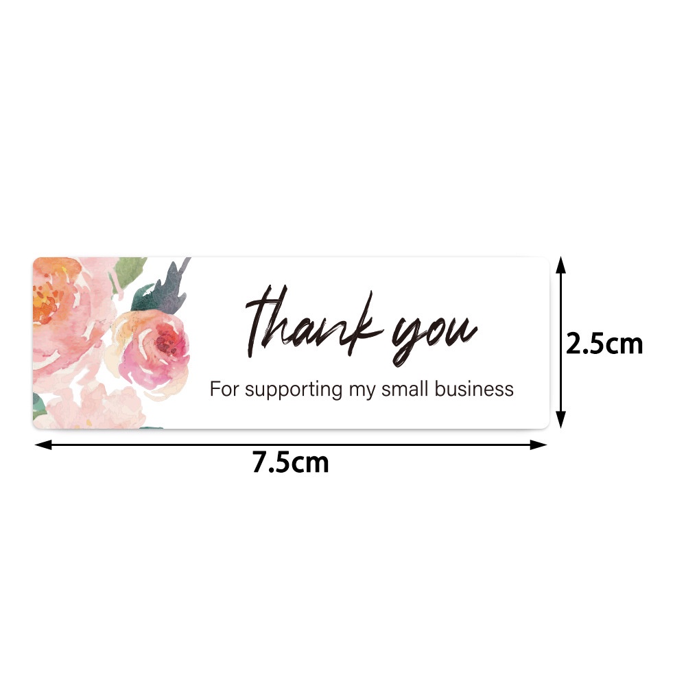 Sticker Thank You Rectangle Shape (100 pieces) | Shopee Malaysia