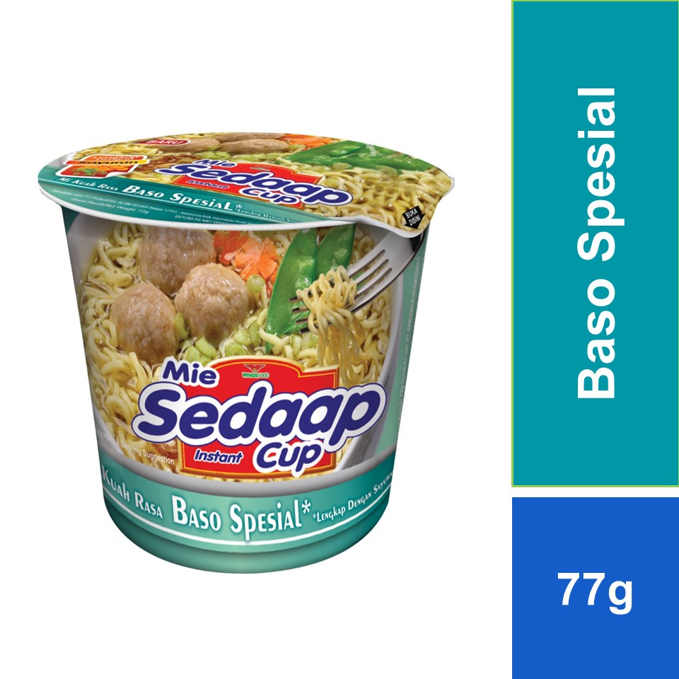 Mi Sedaap Soup Baso Spesial Cup 77g Shopee Malaysia