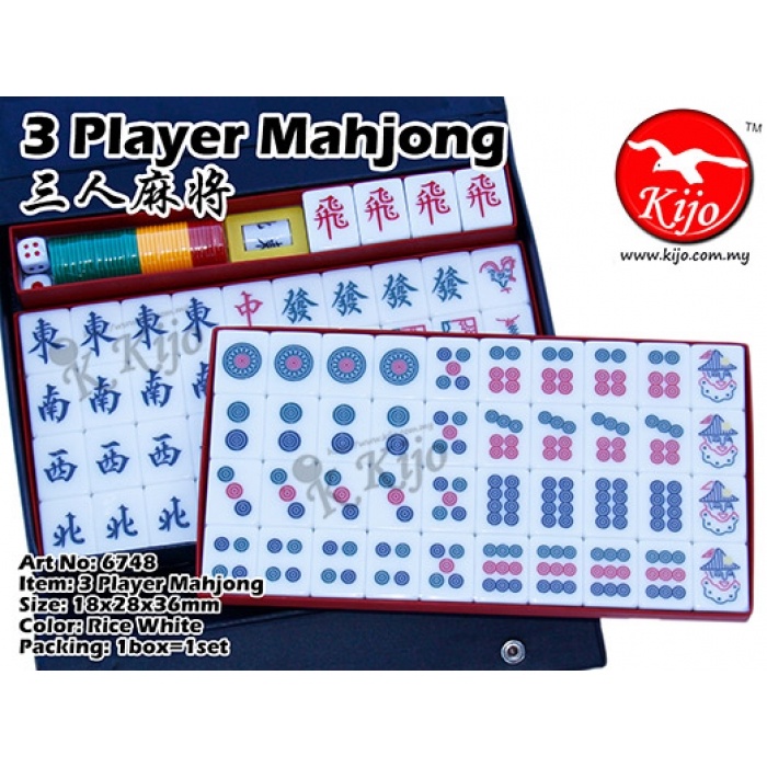 3 Player Mahjong Set (Full White) HK | Shopee Malaysia