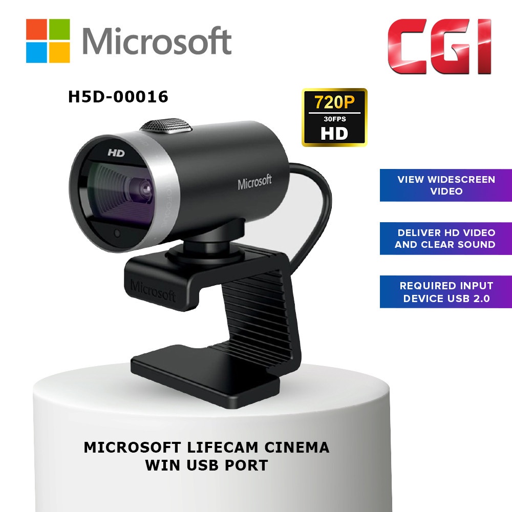 Microsoft Lifecam Cinema Win Usb Port (H5D-00016) | Shopee Malaysia