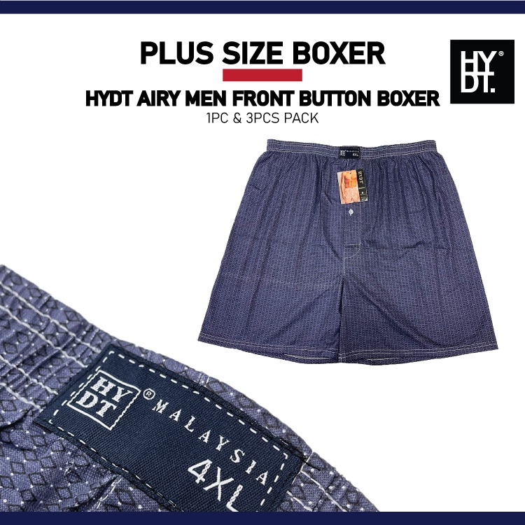 NORTH HARBOUR x HYDT Airy Men Premium Boxer / Seluar Pendek / Boxers /  Underwear / Comfort Boxer with Front Button