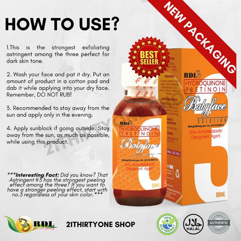 ORIGINAL PHILIPPINES RDL Babyface Night Cream / Day Cream 15g Shopee