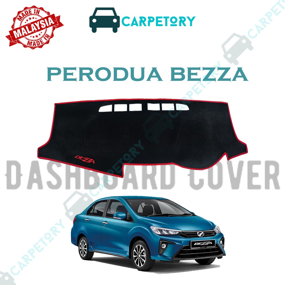 Perodua Bezza Velvet Dashboard Cover Rear Deck Cover Leather Dashboard