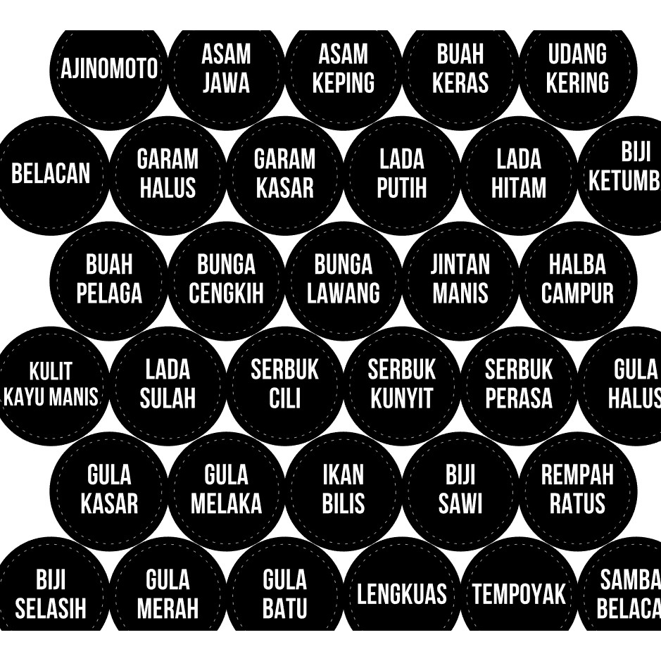 Custom Label Bahan Dapur | Shopee Malaysia