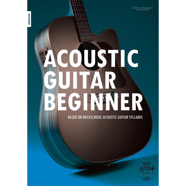 Ionian Studio Acoustic Guitar Beginner Book based on RockSchool