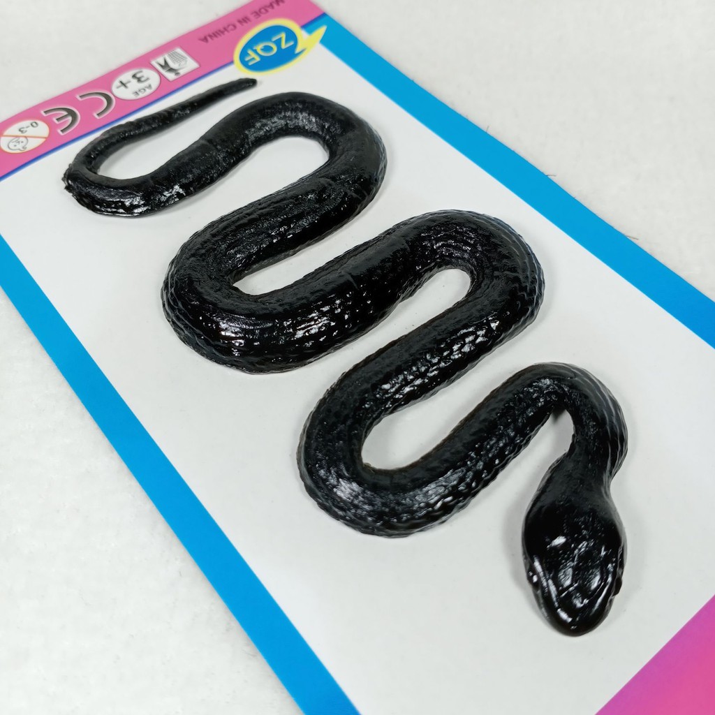 (ViRaL) Sticky Jelly Snake Toy - Black Snake Toy - Sticky Toy | Mainan ...