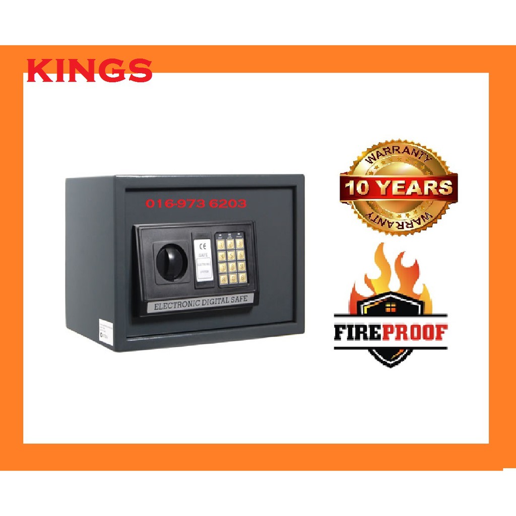 DOUBLE LOCK ( KEY & PASSWORD ) SAFETY BOX / SAFE BOX FULLSET | Shopee ...