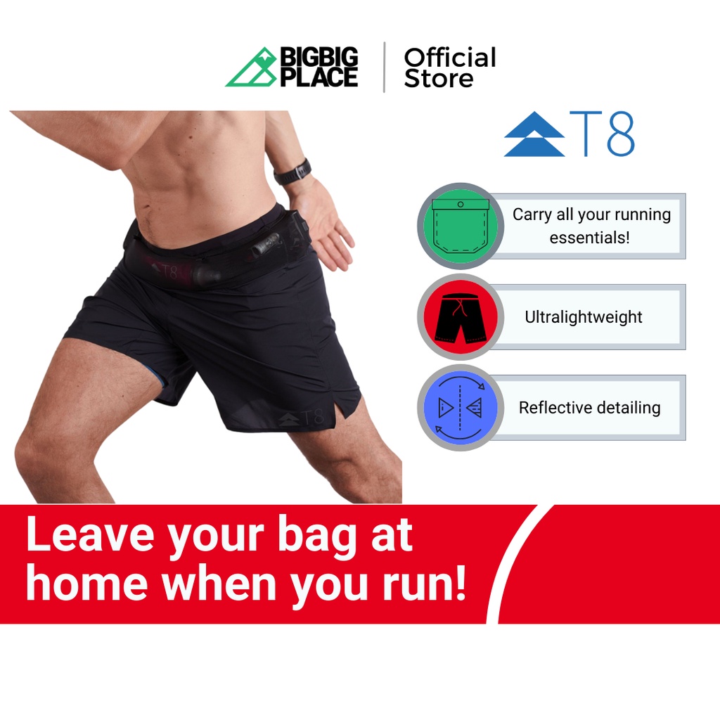 [Ready Stock] T8 Men's Sherpa Shorts v2 Outdoor Seluar Pendek Running