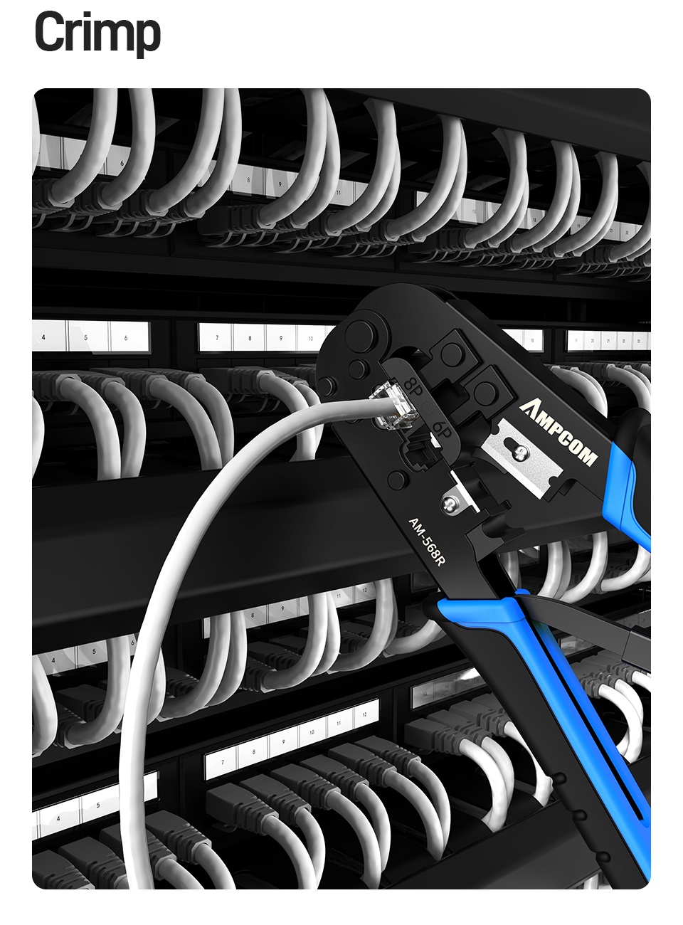 Ampcom crimper tool for 6p 8p rj 11 rj 12 rj 45 shopee malaysia