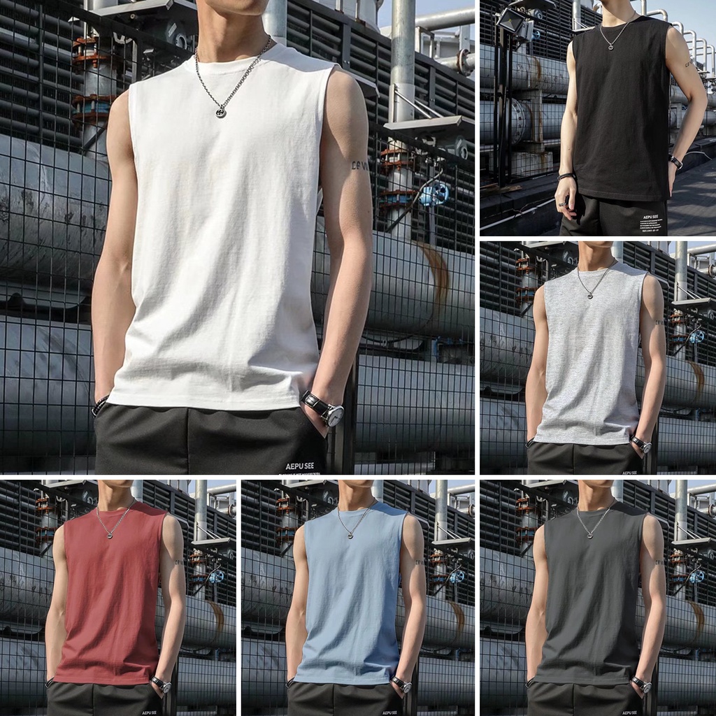 Sleeveless T-Shirt Boys Vest Summer Thin Style Street Wear ins Japanese ...