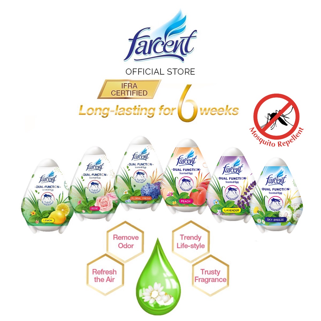 Farcent Scented Gel Egg Air Freshener Mosquito Repellent Lavender