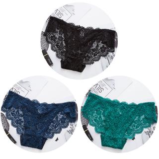 3 Pcs/lot Female Lace Underwear Lingerie Sexy Panties For Women