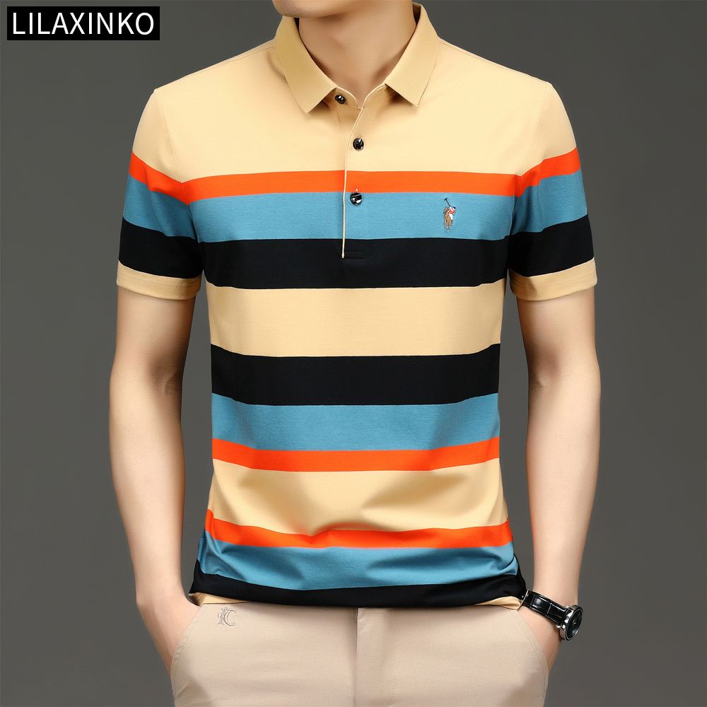 3 Color Polo Shirt Men Clothing Cotton Striped Stripe Basic Short Sleeve T Shirt Top Shirts Casual Classic Fashion Clothes Shopee Malaysia