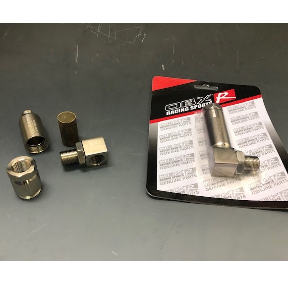 OBX Racing MINI Catalytic Converter 90 Degree Exhaust Oxygen O2 Sensor