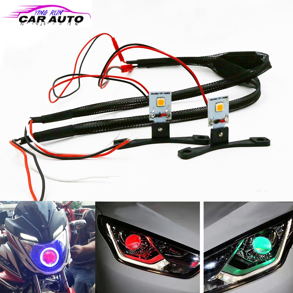 2pcs Car LED Devil Eyes Demon Evil Eye DRL Daytime Running Light