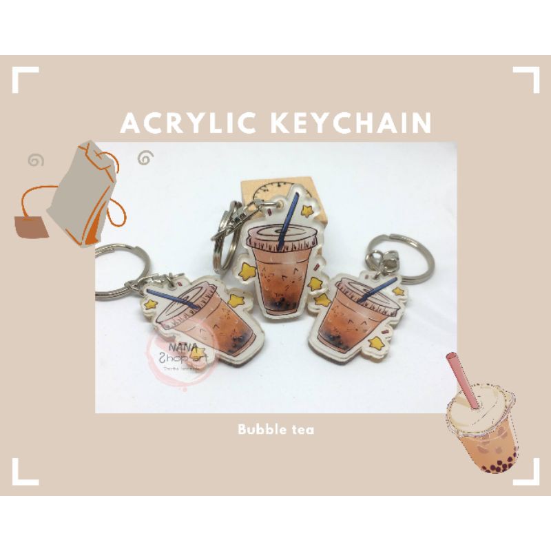 Bubble tea original character Acrylic keychain | Shopee Malaysia