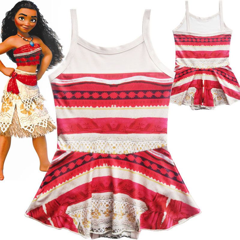 Hawaiian Moana Kids Princess Girls Party Cosplay Fancy Dress Swimwear ...