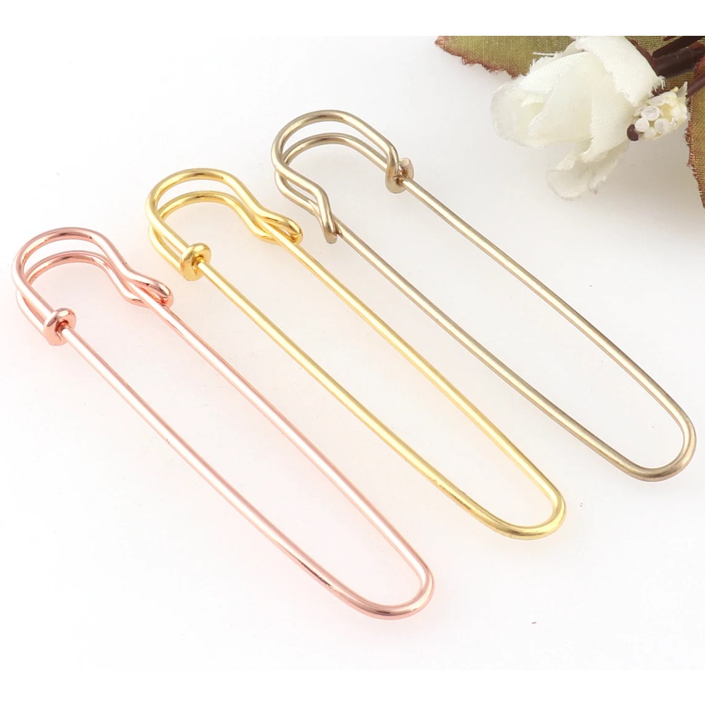 Rose gold Safety Pins Gold Larger Safety Pins Brooch Safety Pins Kilt ...