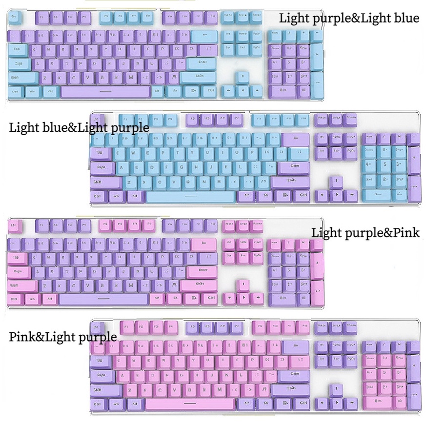 104 keys Two Color Backlit Keycaps OEM Profile ABS Keycap For ...