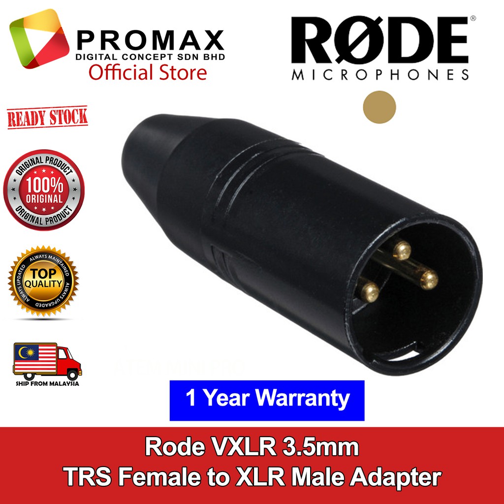 Rode VXLR 3.5mm to XLR Adapter