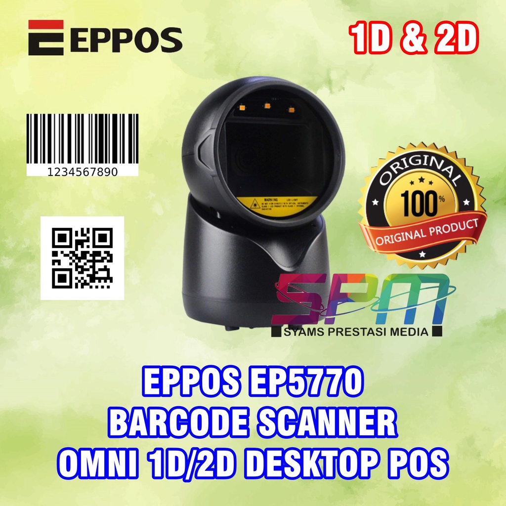 Eppos EP5770 BARCODE SCANNER OMNI 1D/2D DESKTOP POS | Shopee Malaysia