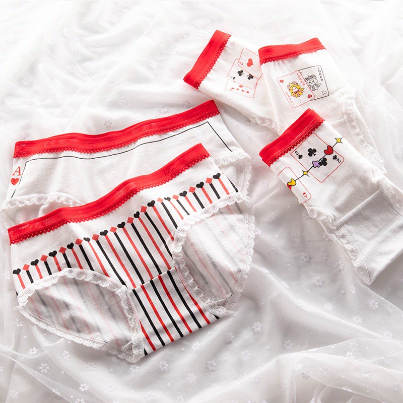 Ready Stock Women's Underwear Women's Cotton Red Underwear Funny ...