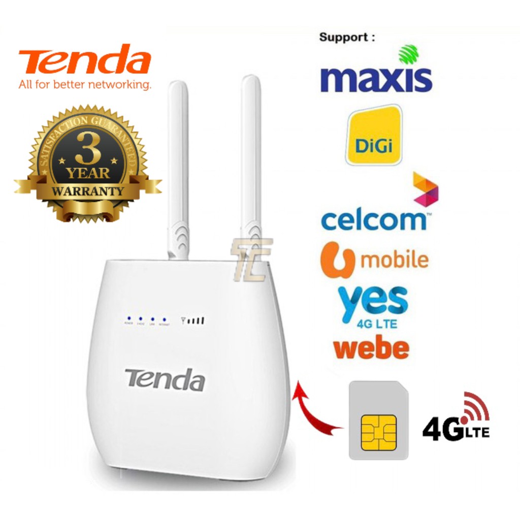 TENDA N300 4G680 V2.0 4G LTE Wireless WIFI Modem Router SIM Card Can