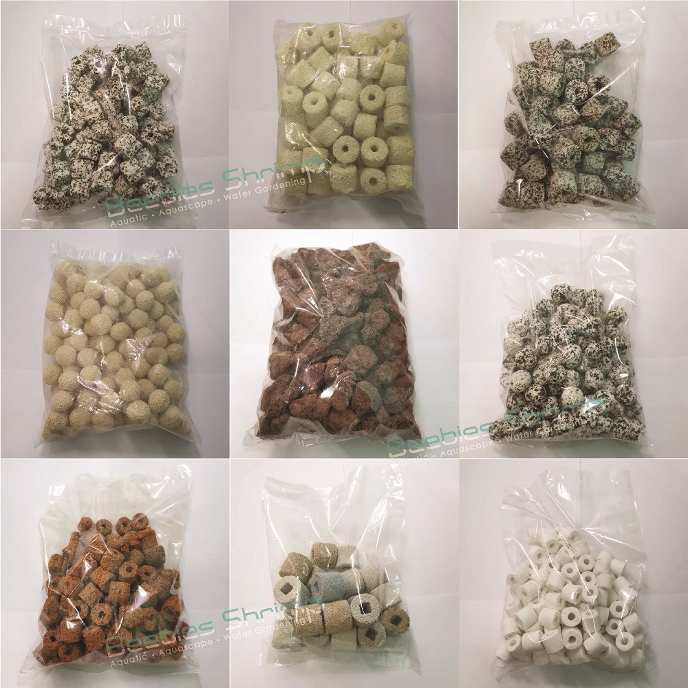 LAVAS Aquarium Fish Tank Red Bio Ring Bio Ball Lava Rock Filter Media