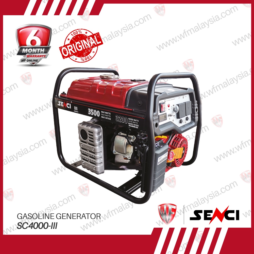Senci SC4000-III 7.5HP 3.5Kva 3500W 4-Stroke Heavy Duty Gasoline ...