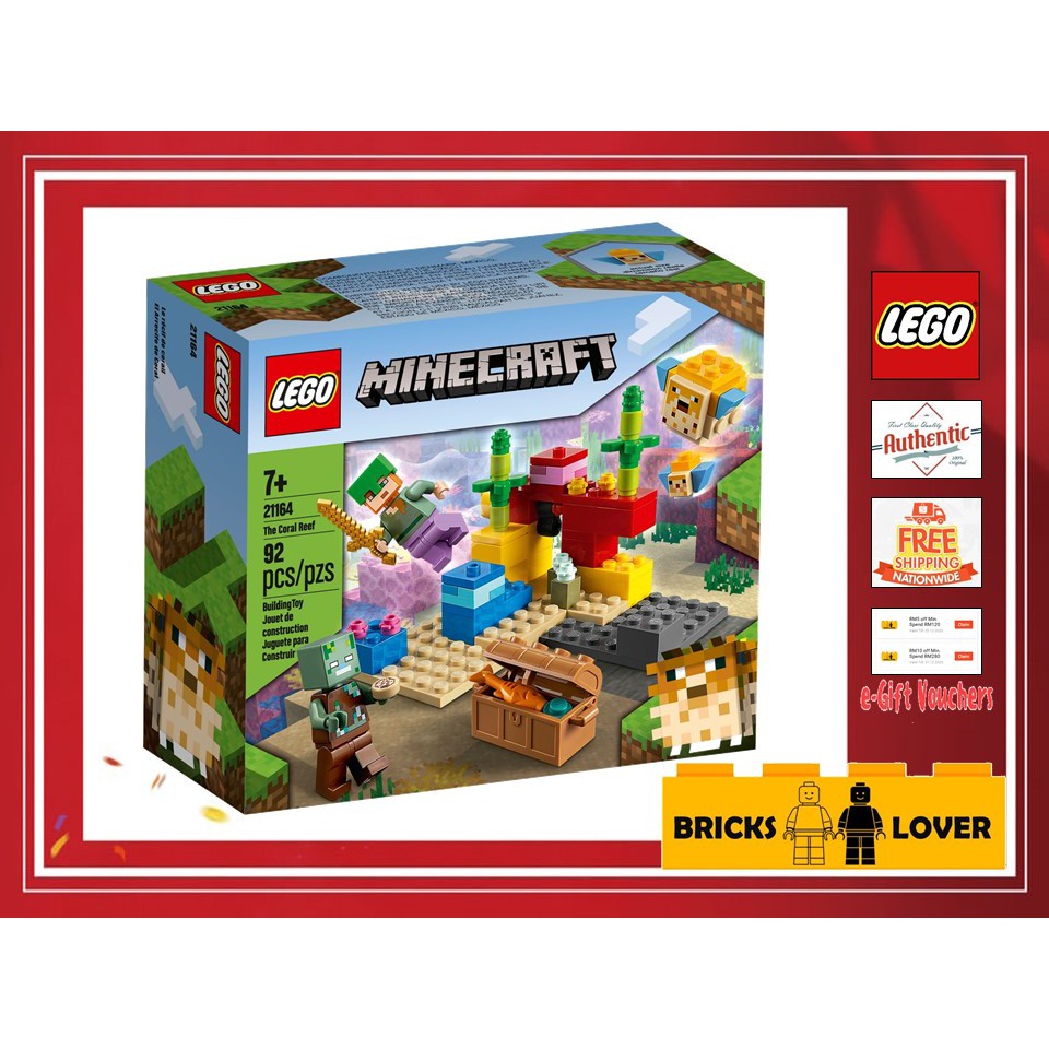 {Bricks_Lover} Lego Minecraft 21164 - The Coral Reef (100% Original ...