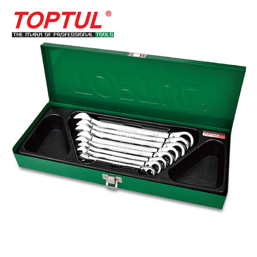 TOPTUL 8pcs Reversible Ratchet Combination Wrench Set SAE Shopee