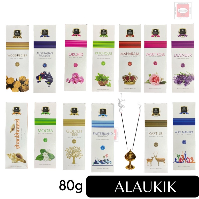 [NEW STOCK] ALAUKIK Incense Sticks Agarbathi with Premium Aromatic 80g ...