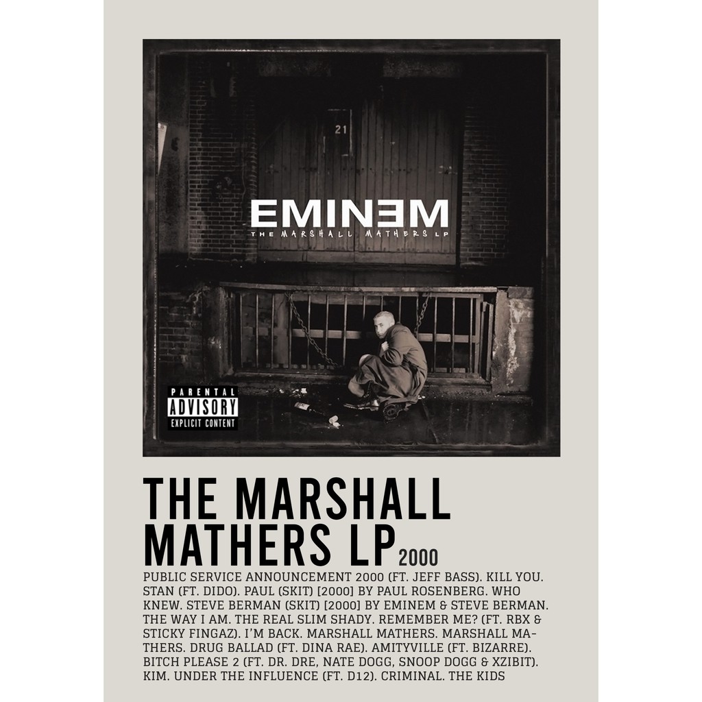 【READY STOCK】Aesthetic Poster Wall The Marshall Mathers LP album by ...