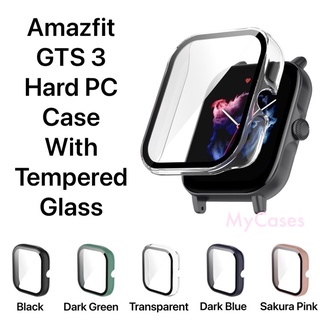 3 Pack Case with Tempered Glass Screen Protector Compatible with Amazfit  GTS 4 Mini, Hard PC Protective Cover for Amazfit GTS 4Mini Smartwatch
