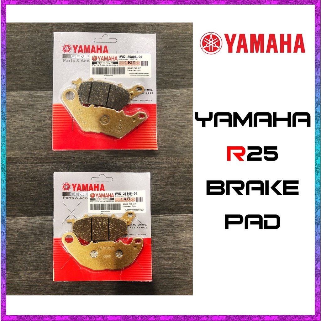 YAMAHA R25 BRAKE PAD REAR BRAKE PAD FRONT / YZF R-25 BRAKE PAD BELAKANG ...