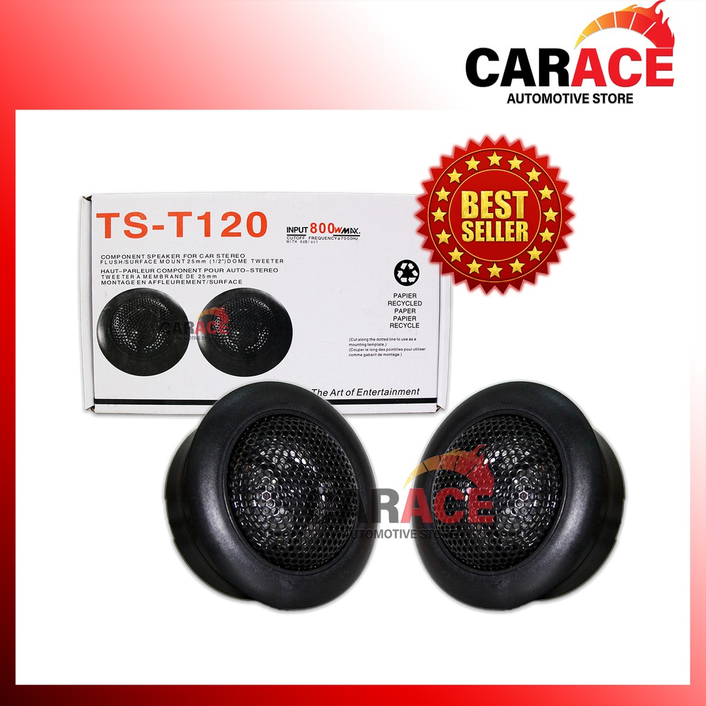 TS-T120 Car Dome Tweeter | 13mm Silk Dome 200W (1Set 2PCS) | Car ...