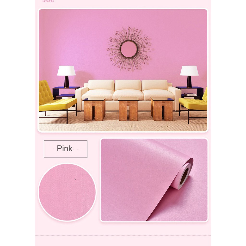 100cmx60cm Pink Self adhesive PVC Waterproof Wallpaper Wall Stickers ...