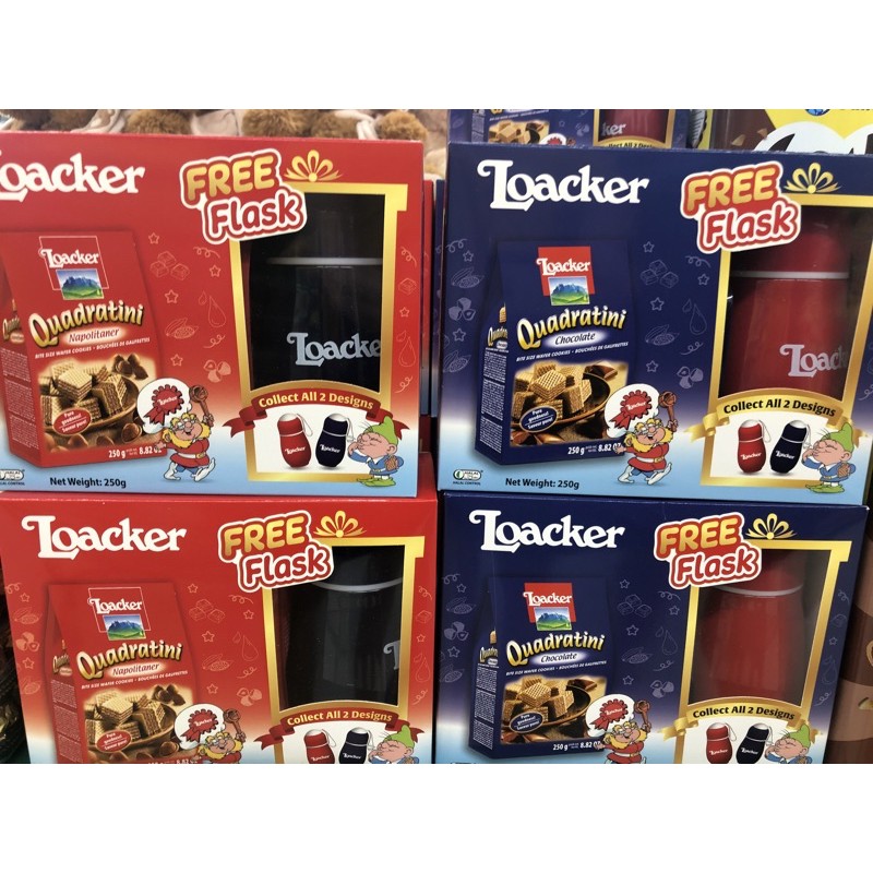 Loacker Quadratini Wafer 250g free Flask | Shopee Malaysia