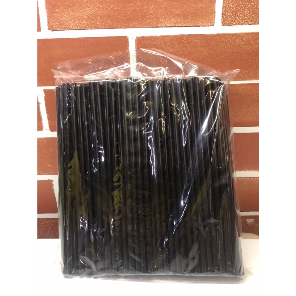 250PCS/PKT - Normal Black Straw Sharp TAJAM STRAW(9 Inch / 23CM ...