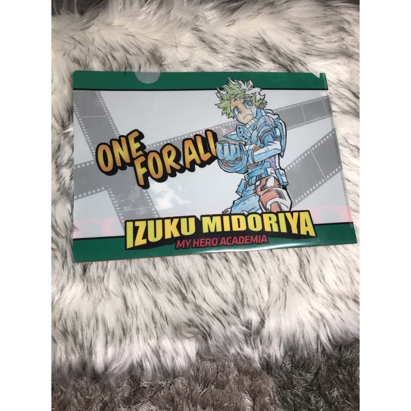 my hero academia x lawson A4 folder mha the movie izuku midoriya one ...