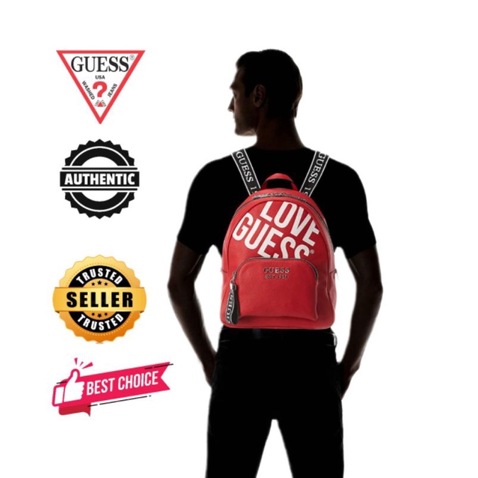 GUESS HAIDEE LARGE LOGO BACKPACK Shopee Malaysia