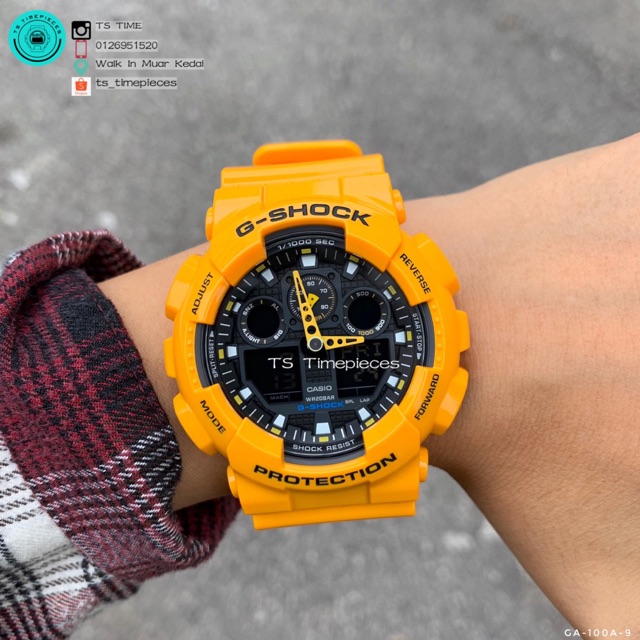 Casio G SHOCK Bumblebee GA 100 GA 100A 9 GA 100A 9A GA 100A Shopee Malaysia