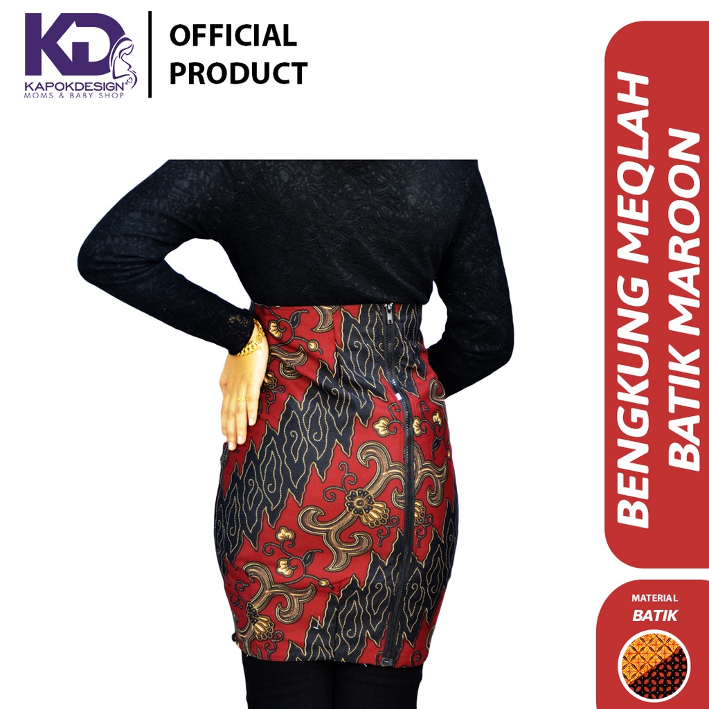 [ready Stock] Bengkung Meqlah Bercorak Batik Murah Dan Selesa Berzip