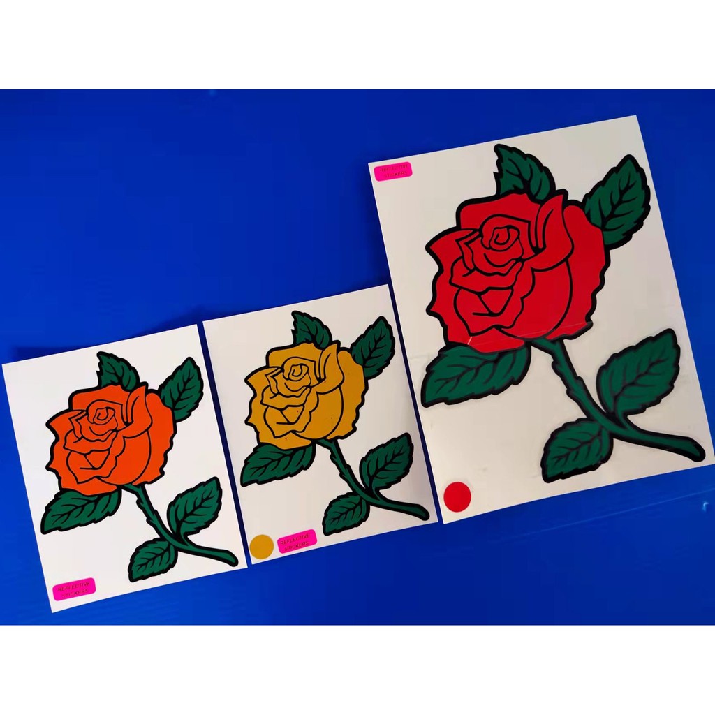 Sticker Decal Untuk Motor&Car Bunga Ros/Sticker Rose Flower Sticker