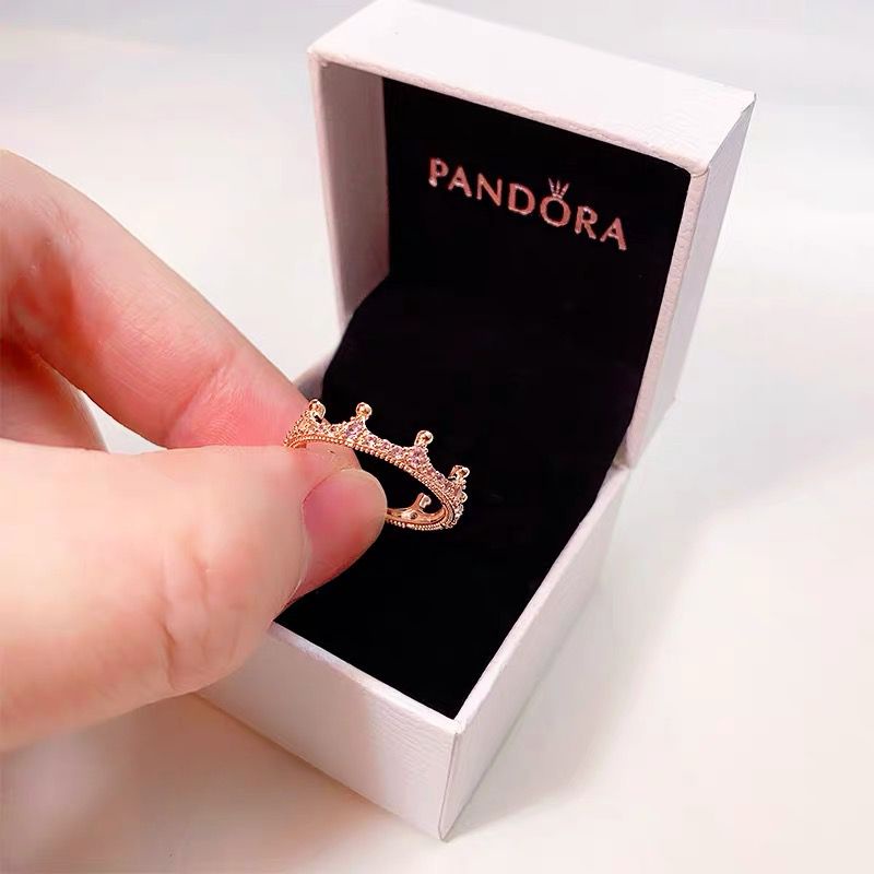 Pandora Crown Ring Promise Ring Bridal Wedding S925 Silver