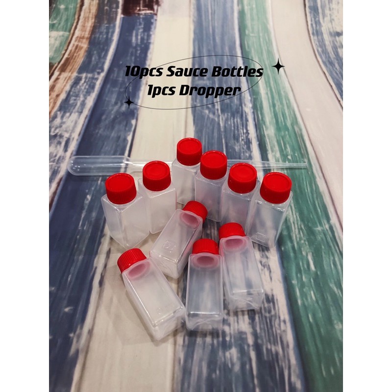 10pcs6ml Disposable Sushi Soy Sauce Mini Bottles, Sauce Bottle, FOC 1pcs Dropper Shopee Malaysia
