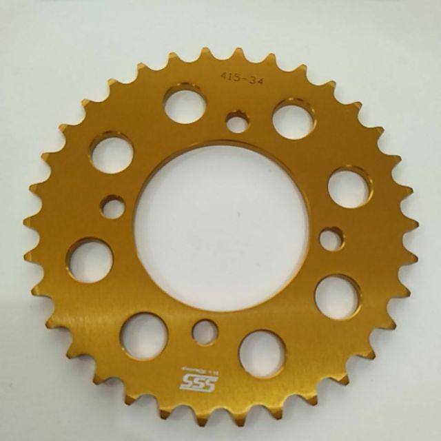 SSS 415 ALLOY GOLD SPROCKET YAMAHA LAGENDA110, 135LC, RXZ , Y15 yang