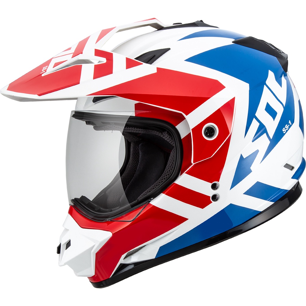 DOT Helmet Motor Cross Dual Sport SS1 WILD (FREE CAP for member) SOL