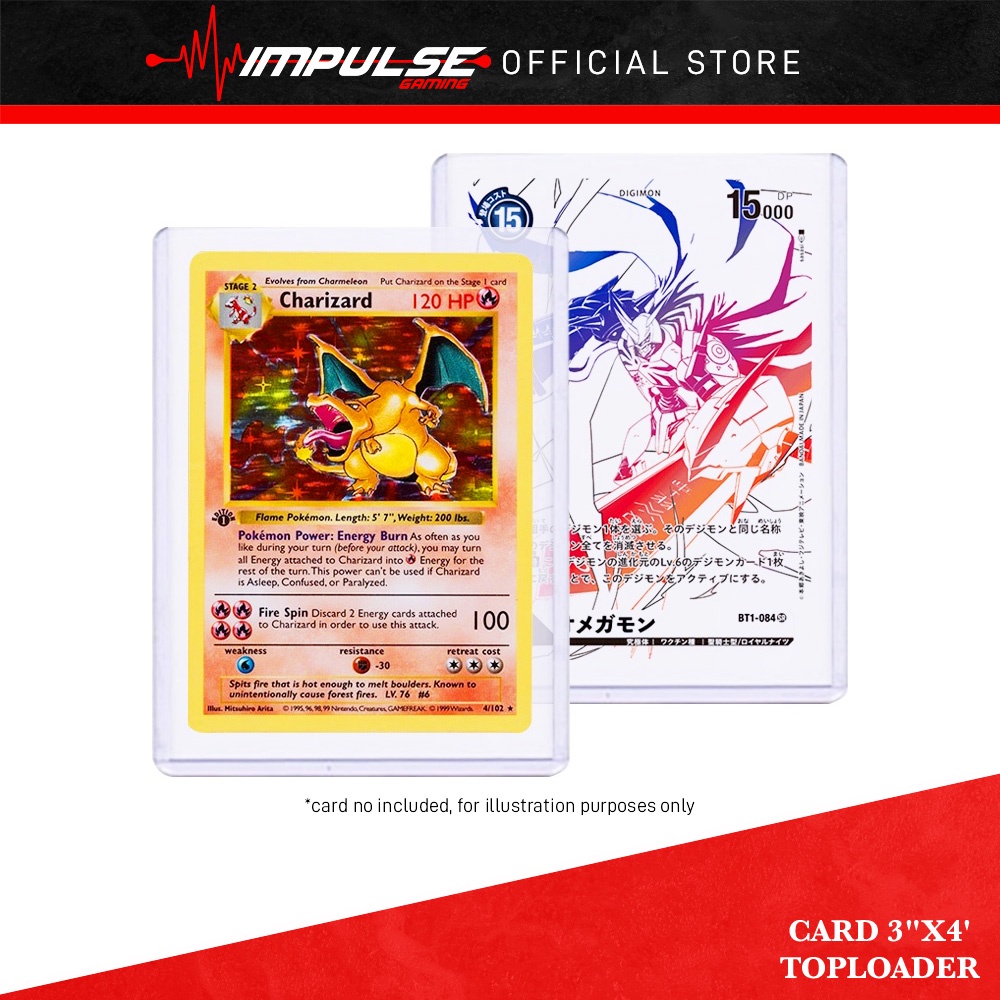 Toploader Top Loader Card Regular Size 35PT Top Quality (3" x 4") for