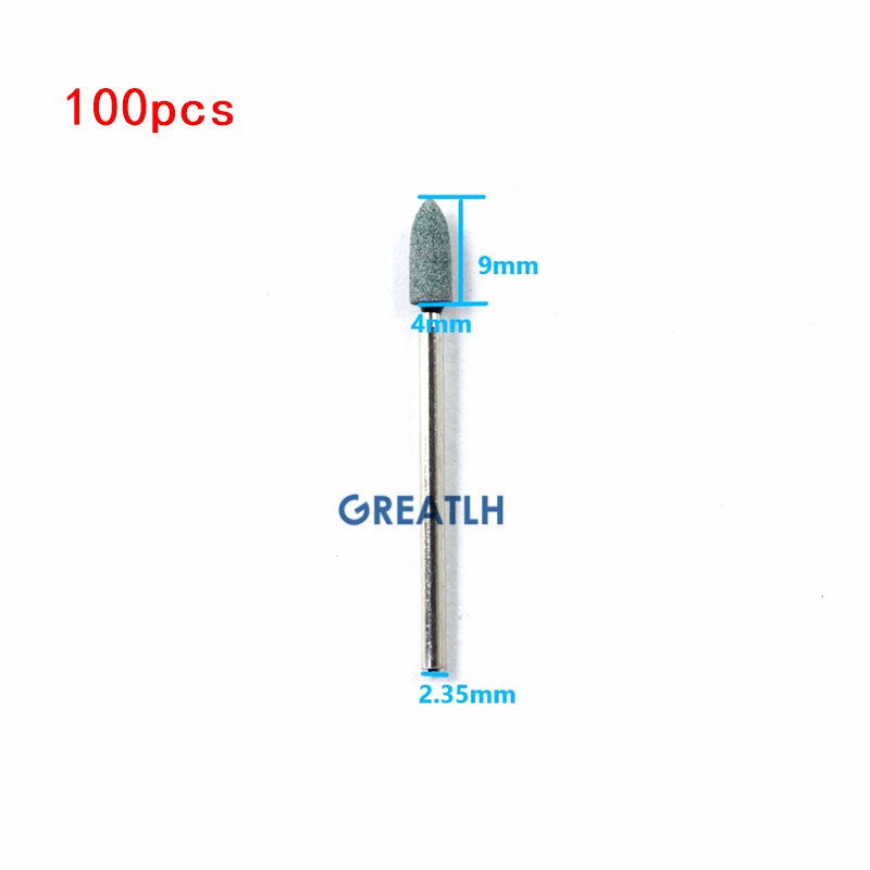Dental Green Stone Burs Gravel Ceramic Burs 2.35mm Shank Medium
